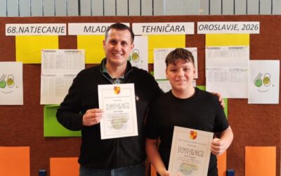 Županijsko natjecanje mladih tehničara – prvo mjesto
